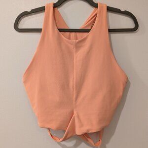 Athleta Conscious Crop Cut Out L D-DD Large Peach EUC